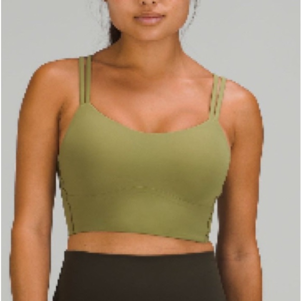 Lululemon Athletica Green Sports Bra with Double Straps